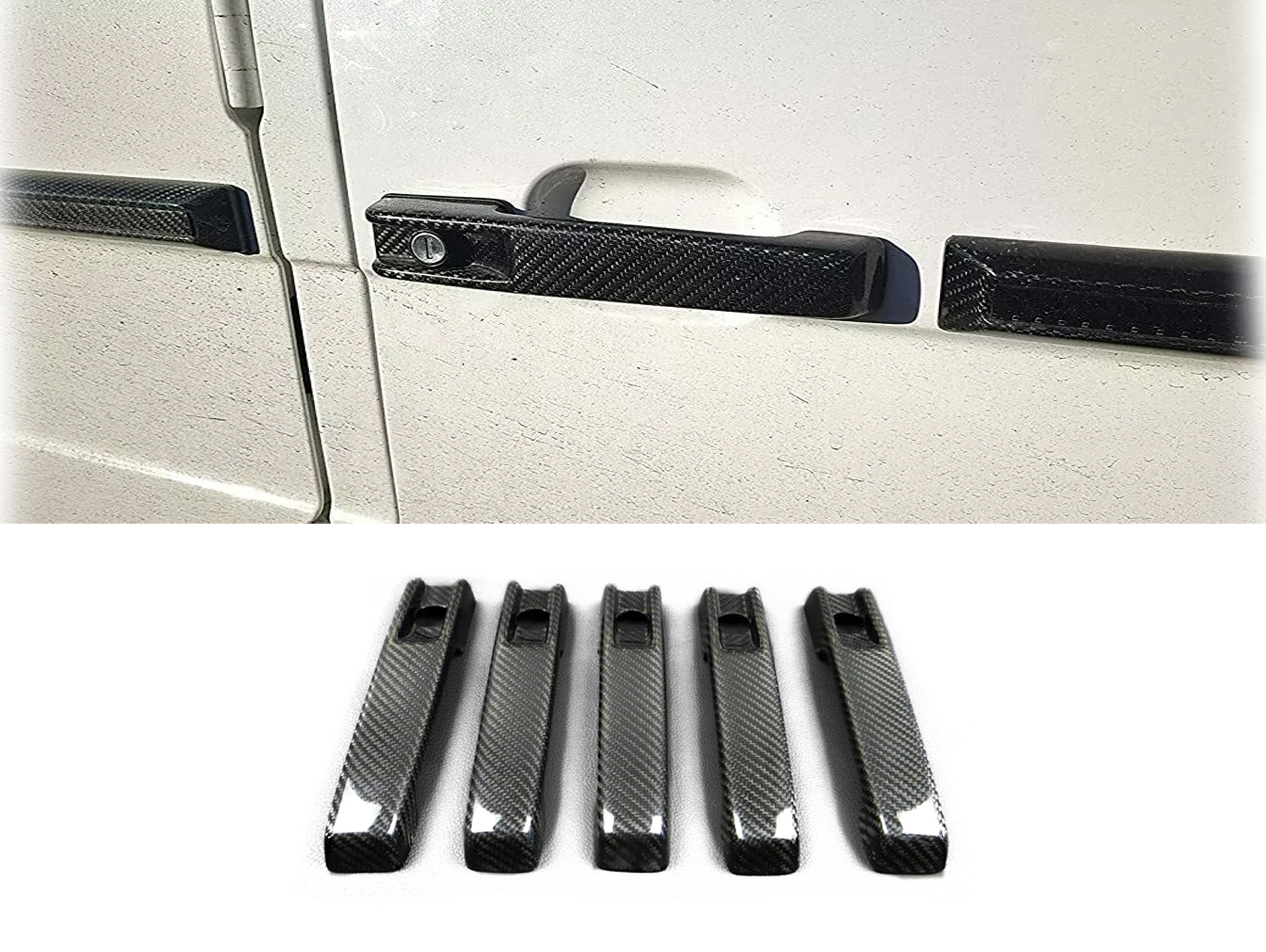 Carbon Fiber Brabus Door Handle Covers for Mercedes-Benz W463 W463A G-Class